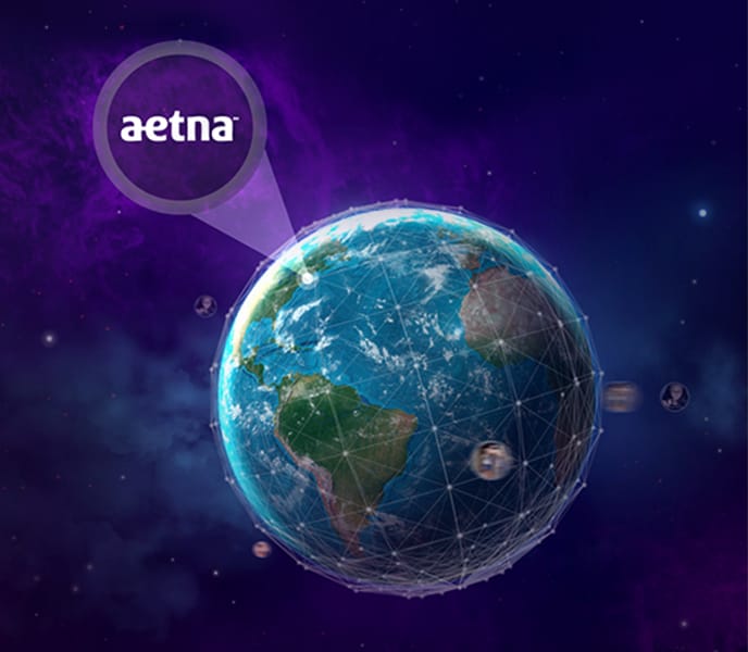 Thumbnail - Globe viewed from outer space. Image is from the Aetna presentation